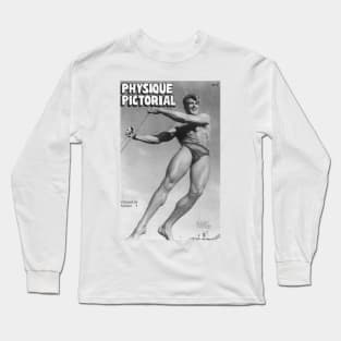 PHYSIQUE PICTORIAL - Vintage Physique Muscle Male Model Magazine Cover Long Sleeve T-Shirt